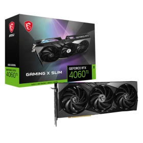 微星 RTX4060Ti GAMING X SLIM 8G(2685MHz/30.8cm/三風扇/註五年)