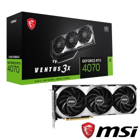 【限時活動】微星 RTX4070 VENTUS 3X 12G OC(2520MHz/30.8cm/三風扇/8Pin電源/註冊五年保)