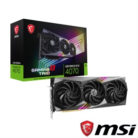 【限時活動】微星 RTX4070 GAMING X TRIO 12G(2625MHz/33.8cm/三風扇/16Pin電源/註冊五年保)