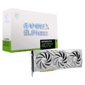 微星 RTX4070TI GAMING X SLIM WHITE 12G(2745MHz/30.7cm/三風扇/註五年)-白色