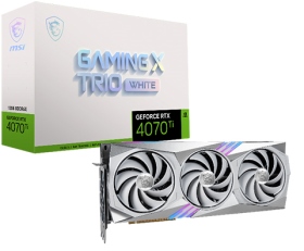 微星 RTX4070TI GAMING X TRIO WHITE 12G(2760MHz/33.7cm/註冊五年/三風扇)(白色版本)