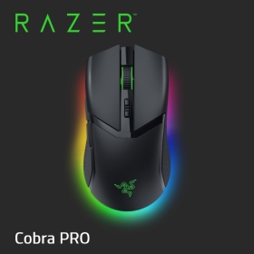 Razer Cobra Pro 眼鏡蛇 三模無線滑鼠/無線/30000Dpi/輕量化77g/10顆可編程/第三代按鍵軸