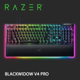 Razer BlackWidow V4 Pro 機械式鍵盤/有線/黃軸/中文/控制轉盤/