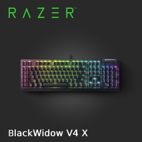 Razer BlackWidow V4 X 機械式鍵盤/有線/綠軸/中文/六個巨集鍵/多功能滾輪/Rgb