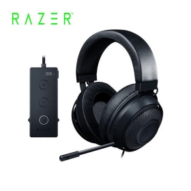 Razer Kraken TE 北海巨妖競技版耳麥/有線/USB-THX線控單元/凝膠耳罩/3.5mm/黑