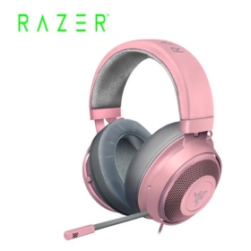 Razer Kraken 北海巨妖耳麥/有線/線控/清涼凝膠耳罩/3.5mm/粉晶【情人節特惠2/1至2/14】