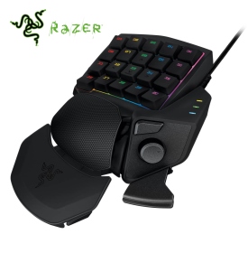 Razer Orbweaver Chroma 金絲魔蛛機械式鍵盤/有線/綠軸(青軸感)/30自訂鍵/8向拇指/RGB