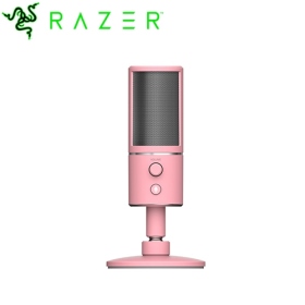 Razer Seiren X 魔音海妖 (粉晶)麥克風/有線/USB/精準的收音模式