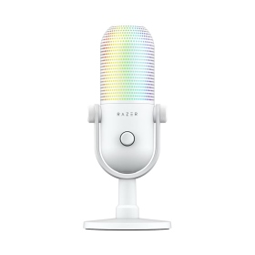 Razer Seiren V3 Chroma 魔音海妖 麥克風（白）/數位增益限幅器/內建防震器/多功能輕觸靜音感應器