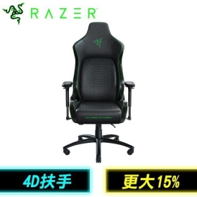 Razer Iskur-Black XL 人體工學電競椅(黑)/PVC材質/4D/腰枕支撐/記憶頭枕/鋼製椅身