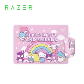 雷蛇 DeathAdder Essential 煉獄蝰蛇 & 重裝甲蟲滑鼠墊(M)-Hello Kitty特別版