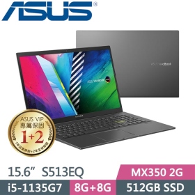 華碩 S513EQ-0142K1135G7(酷玩黑)(i5-1135G7/16G/512G/MX350-2G/