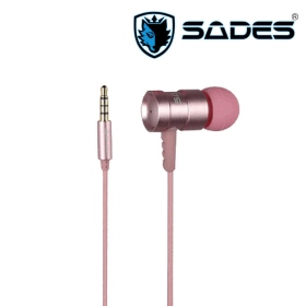 SADES Wings 狼翼【SA-609】入耳式電競耳機/有線/鋁合金材質/(玫瑰金)