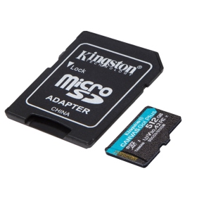 金士頓 Canvas Go 512G micro SDXC / R:170 W:90 / 終保 / 附轉卡 (SDCG3/512G)