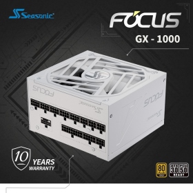 海韻 FOCUS GX-1000 ATX3.0(1000W) 白色版 雙8/金牌/全模組/PCIe 5.0/10年保
