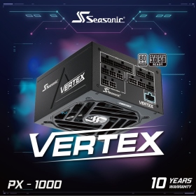 海韻 VERTEX PX-1000(1000W) 雙8/白金/全模組/ATX3.0(PCIe 5.0)/12年保