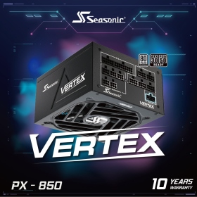 海韻 VERTEX PX-850(850W) 雙8/白金/全模組/ATX3.0(PCIe 5.0)/12年保