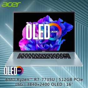 Acer SFE16-42-R260〈極光銀〉R7-7735U/16G/512G/16吋