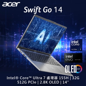 Acer SFG14-73-790E〈銀〉Ultra 7-155H/32G/512G/14吋