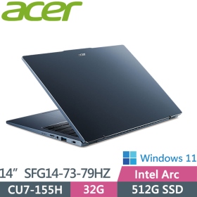 Acer SFG14-73-79HZ〈藍〉Ultra 7-155H/32G/512G/14吋