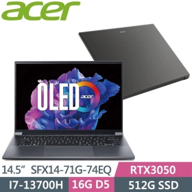 Acer SFX14-71G-74EQ〈灰〉i7-13700H/RTX3050/16G/512G/14吋