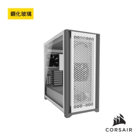 海盜船 5000D Airflow 白 顯卡長42/CPU高17/玻璃透側/PWM集線器/E-ATX(9011211)
