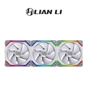 聯力 UNI FAN SL120 積木扇(白) 12cm/三顆裝/含控制器/A.RGB/無線卡扣拼接