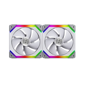聯力 UNI FAN SL140 積木扇(白) 14cm/兩顆裝/含控制器/A.RGB/無線卡扣拼接