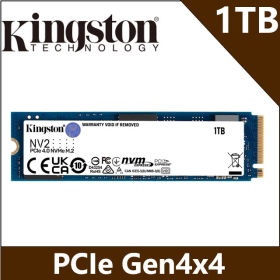 金士頓 NV2 1TB/Gen4 PCIe*4/讀:3500/寫:2100三年保固