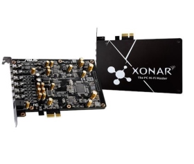華碩音效卡 Xonar AE PCI-E介面/訊噪比:110db/7.1/光纖/可換OP/1