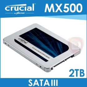 美光Micron Crucia MX500 2TB/2.5" 7mm/讀:560M/寫:510M/TLC/SMI台控制器【五年】