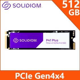 Solidigm P41 Plus 512G/Gen4 讀:3500M/寫:1625M/五年