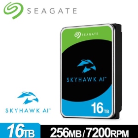 Seagate 16TB【監控鷹AI】(256M/7200轉/五年保/3年免費資料救援)