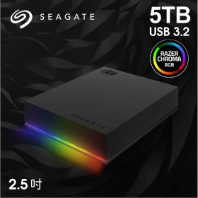 Seagate FireCuda Gaming 5T霓彩極光USB3.2 Gen1外接RGB電競/三年保/三年救援