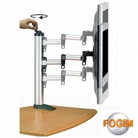 FOGIM TKLA-1022-SM(單螢幕)(夾桌)(旋轉升降式)10KG(銀)/台製終保(銀)