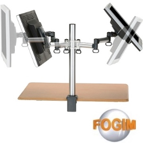 FOGIM TKLA-6032-SM(雙螢幕)(夾桌)(懸臂式)承載20KG/台製終保