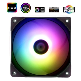 利民 TL-C12C 黑 12cm 風扇 單入/ARGB/FDB/9扇葉/PWM/1500RPM/防震軟墊/一年保