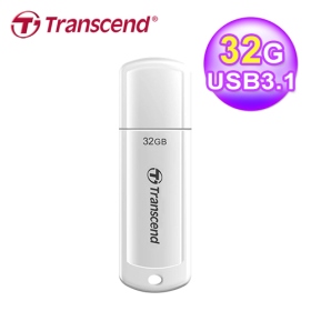 創見 TS32GJF730 32G拔蓋式白色USB3.2 Gen1隨身碟 五年保