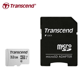 創見 300S 32G micro SDHC / R:100 / 五年保 / 附轉卡 (TS32GUSD300S-A)