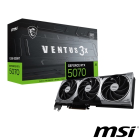 微星 RTX 5070 12G VENTUS 3X OC/std:2557MHz/三風扇/註冊五年保