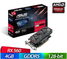 華碩 RX560-4G(1275MHz/22cm/雙風扇/註冊四年)