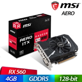 微星 Radeon RX 560 AERO 4G OC 顯示卡