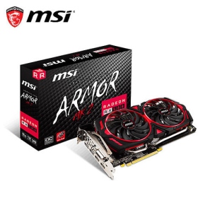 微星 RX580 ARMOR MK2 8G OC電競虎(1366MHz/智慧停轉2.0/背板/27cm/註四年)