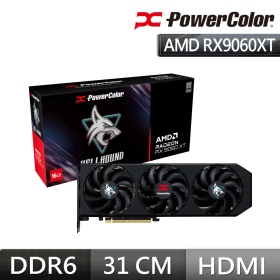 撼訊Hellhound AMD Radeon RX 9060 XT 16GB GDDR6 L/OC 顯示卡
