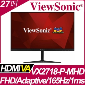 ViewSonic VX2718-P-MHD(2H1P/1ms/VA/165Hz/含喇叭/Adaptive-Sync)