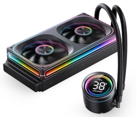 喬思伯 TH-240 黑色版 /A.RGB/溫度監控/一體式無限鏡風扇/厚:5.5