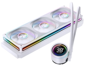 喬思伯 TH-360 白色版 /A.RGB/溫度監控/一體式無限鏡風扇/厚:5.5