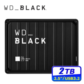 WD 2TB【黑標】P10 Gaming(USB3.2 Gen1/三年保/PS4.X Box.Mac相