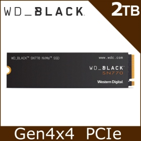 WD 黑標 SN770 2TB/Gen4 PCIe*4/讀:5150/寫:4850/TLC【五年】
