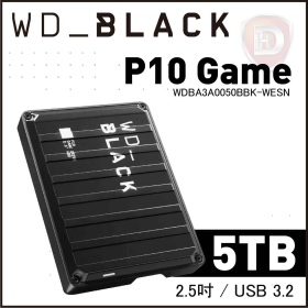 WD 5TB【黑標】P10 Game Drive(USB3.2 Gen1/三年保/PS4.X Box.Mac相容)